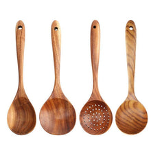 Load image into Gallery viewer, Wooden Kitchen Cooking Utensil Set
