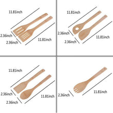 Load image into Gallery viewer, Bamboo Cooking Utensils Set Pack Of 7

