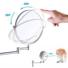Load image into Gallery viewer, Dual-Sided Wall Mount Make-Up Mirror 1X/5X

