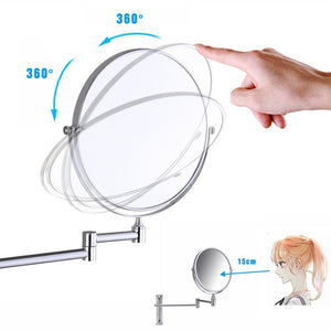Dual-Sided Wall Mount Make-Up Mirror 1X/5X