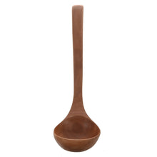 Load image into Gallery viewer, Brown Wooden Soup Ladle With Hook End

