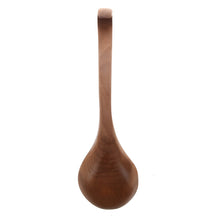 Load image into Gallery viewer, Brown Wooden Soup Ladle With Hook End

