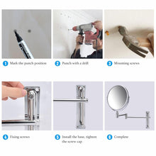 Load image into Gallery viewer, Dual-Sided Wall Mount Make-Up Mirror 1X/5X

