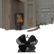 Load image into Gallery viewer, 4 Blade Thermal Heat Powered Pellet Stove Fan
