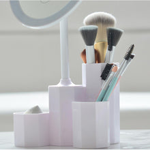 Load image into Gallery viewer, LED Cosmetic Mirror with Storage Base Organizer
