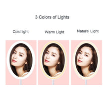 Load image into Gallery viewer, LED Cosmetic Mirror with Storage Base Organizer
