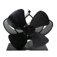 Load image into Gallery viewer, 4 Blade Thermal Heat Powered Pellet Stove Fan
